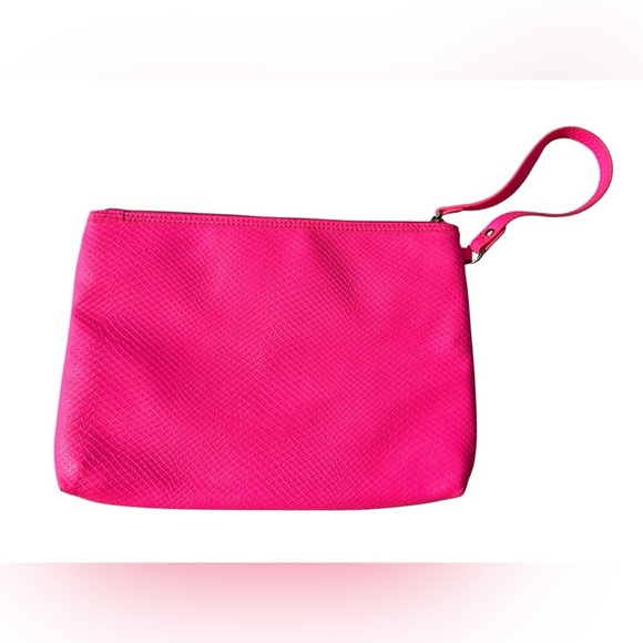 Nine West Slim Hot Pink Faux Leather Bag/Wristlet, approx. 11.75”x8.5” - Picture 3 of 11